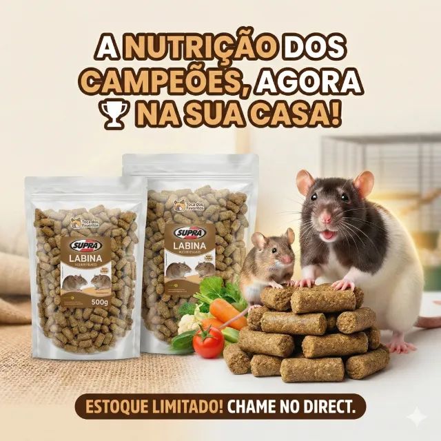 Ração Supra Labina (Autoclavável) - A Melhor Nutrição para Roedores