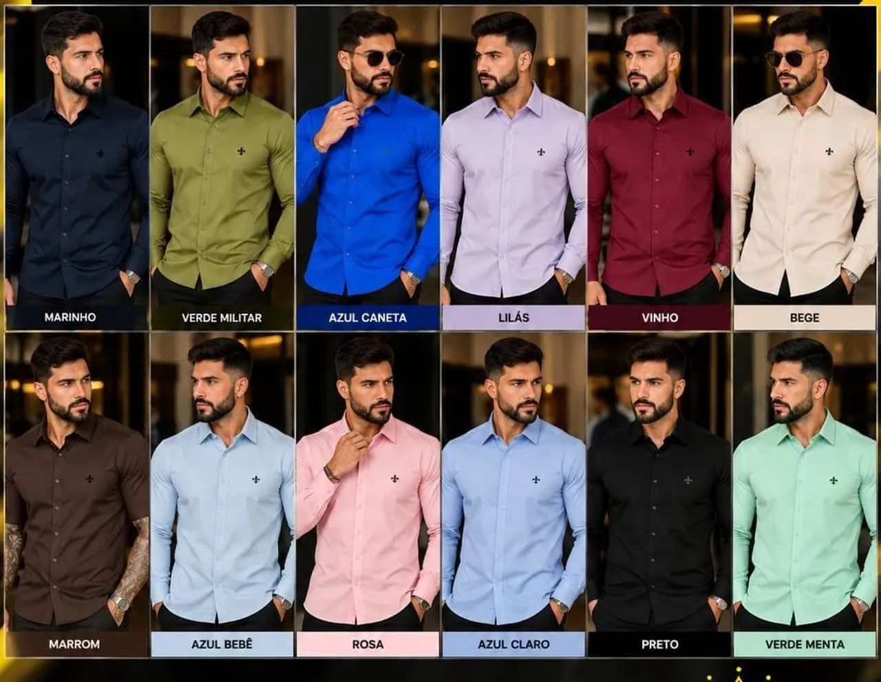 camisas social plus sizes e do p ao gg