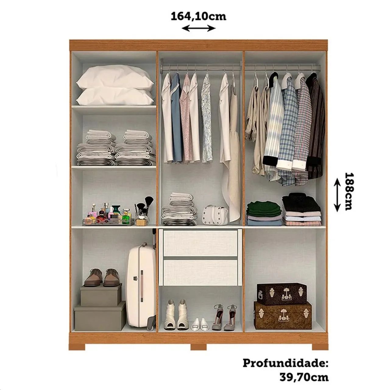Guarda-roupas 100% MDF Casal - Foto 2