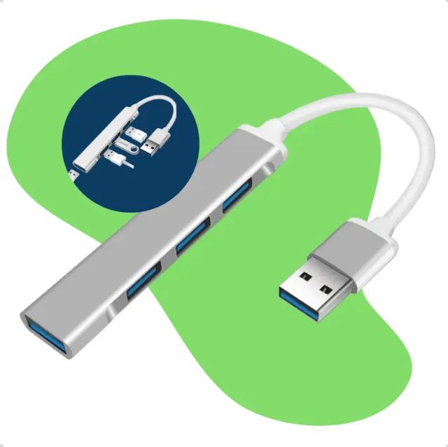 Hub Usb 4 Portas 3.0 Extensor Cabo High Speed Hd Pen Drive - Foto 3