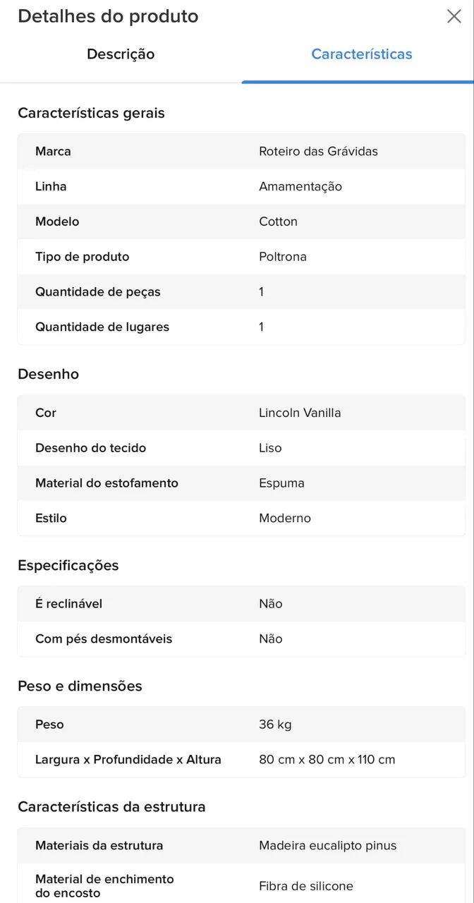 Poltrona Amamentação  - Foto 4