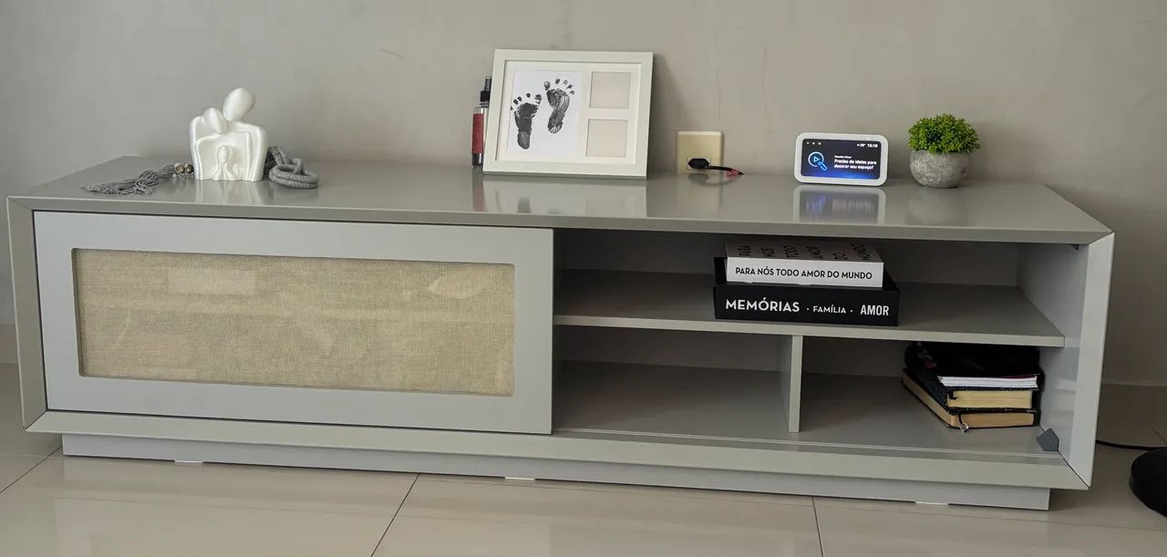 Rack Com Tela Off White 160 Cm - Foto 2