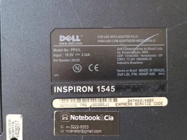 Notebook Dell inspiron 1545  - Foto 3