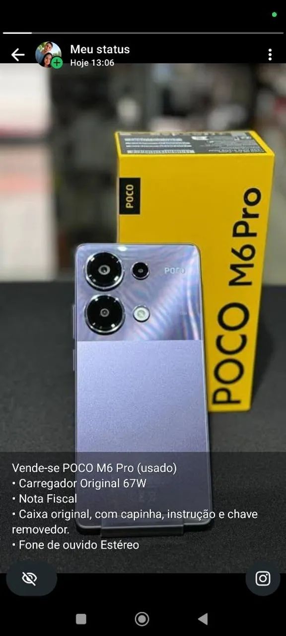 POCO M6 Pro (usado) 8 RAM 256 Gigas de memória  - Foto 5