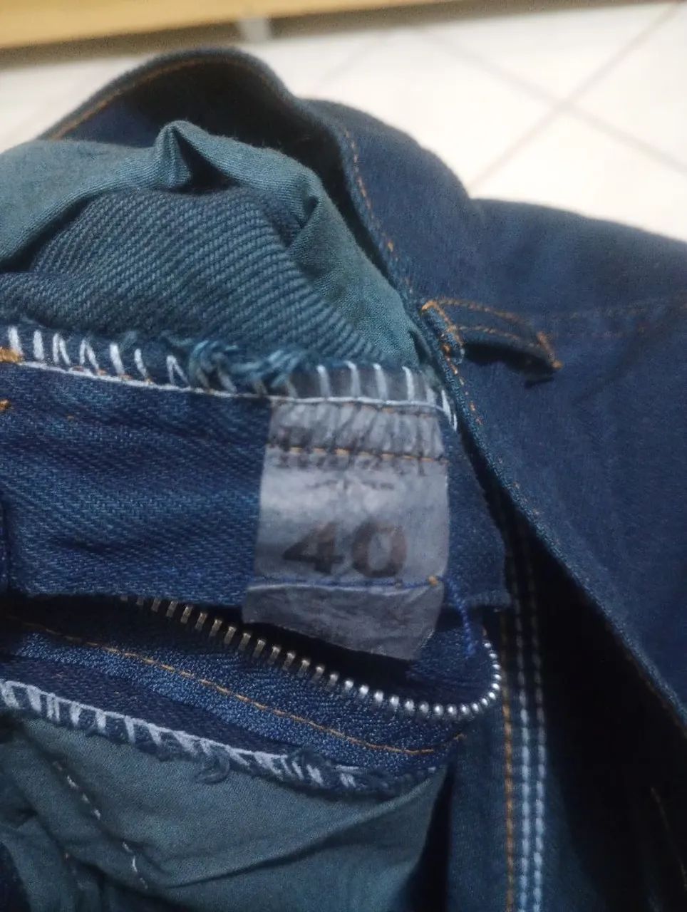 Calça masculina n 40 azul - Foto 2