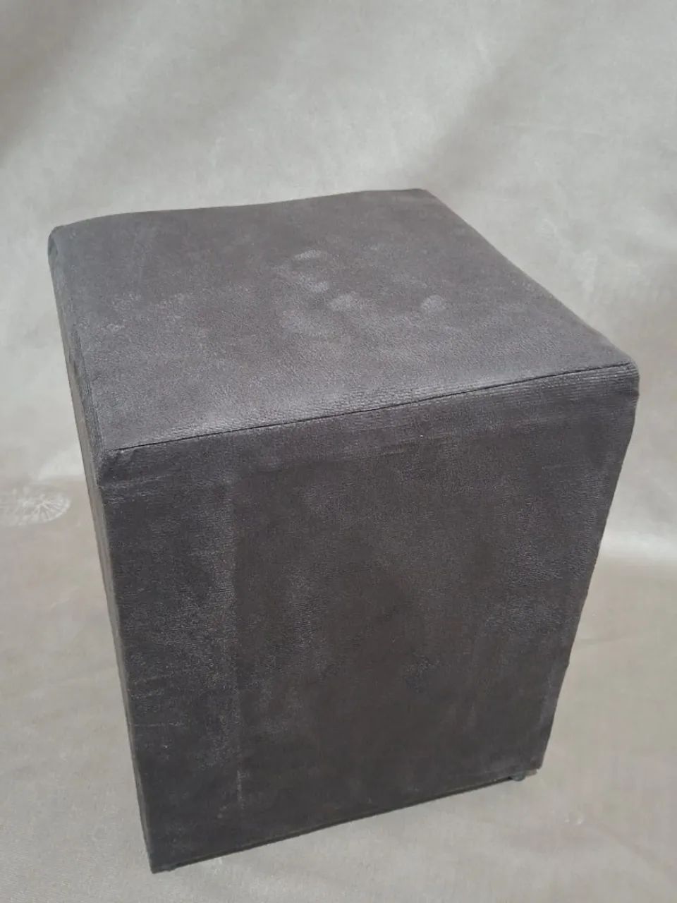 Puff Quadrado Suede Marrom - Foto 3