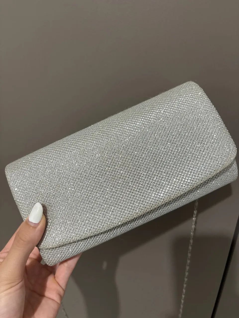 Bolsa social prateada 