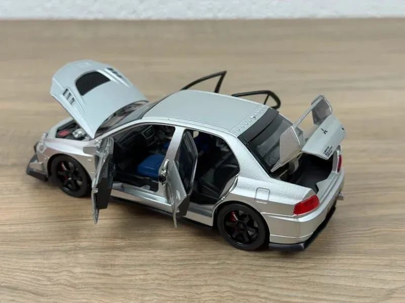 Miniatura Mitsubishi Lancer Evolution Prata Ix 1:32 Com Som E Luz - Foto 3