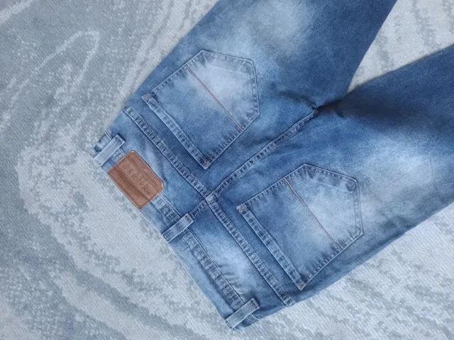 Calça jeans masculina azul - Foto 4