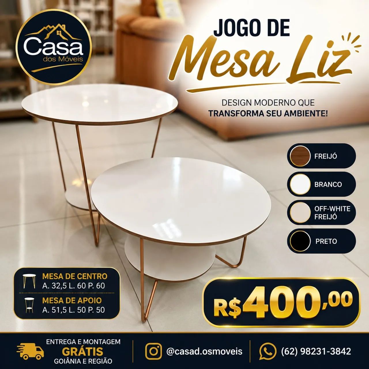 Mesa de Centro - Off white 
