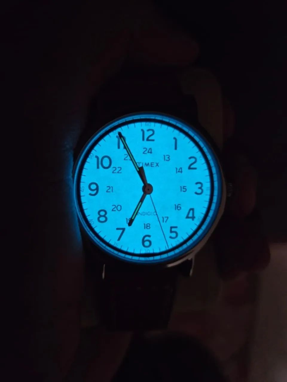 Relógio Timex Weekender Novo Azul com Pulseira em Couro - Foto 2