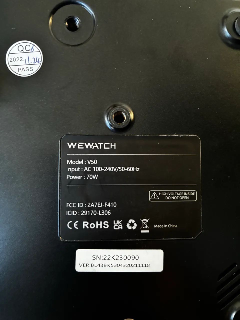 Projetor WeWatch v50