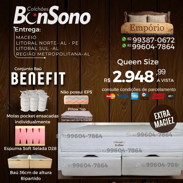 Conjunto baú base bau e colchão Bonsono itens a pronta entrega consulte modelos 