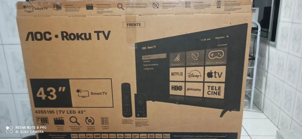 Smart Tv De 43 AOC 43S5195 Com Tela Led Full Hd Defeito (Usado) - Foto 4