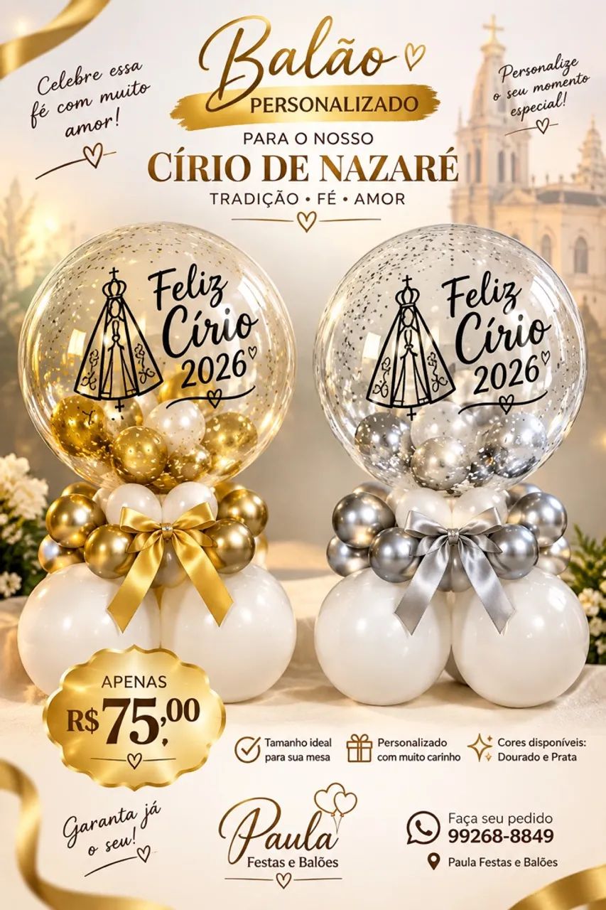 Balões do cirio personalizado  - Foto 5