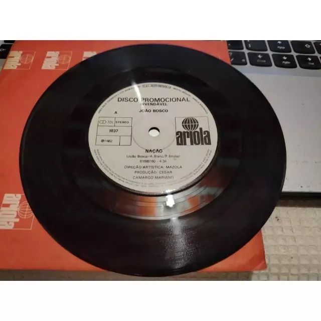 João Bosco Compacto Promocional Ariola Nação 1982 - Foto 2