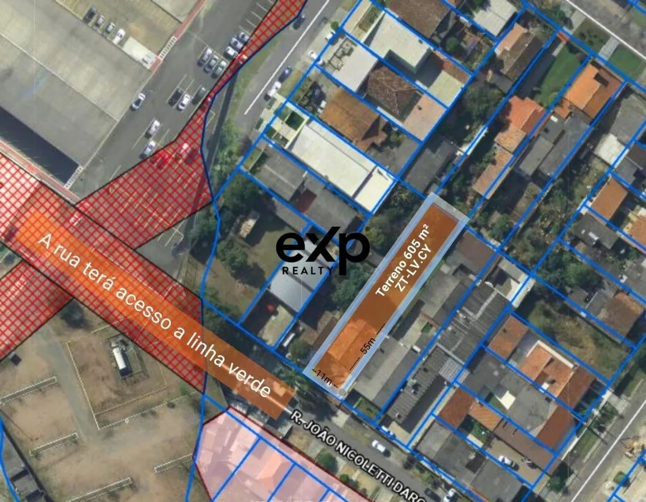 Terreno com 605 m² no Xaxim