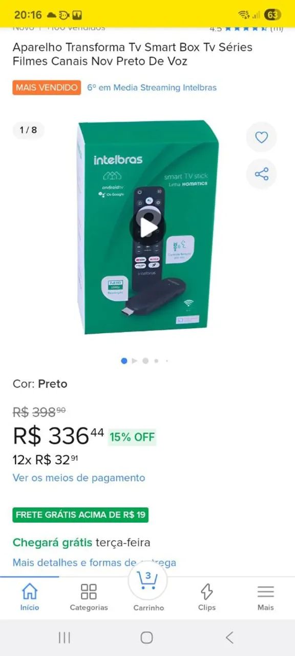 Aparelho para transformar tv em smart