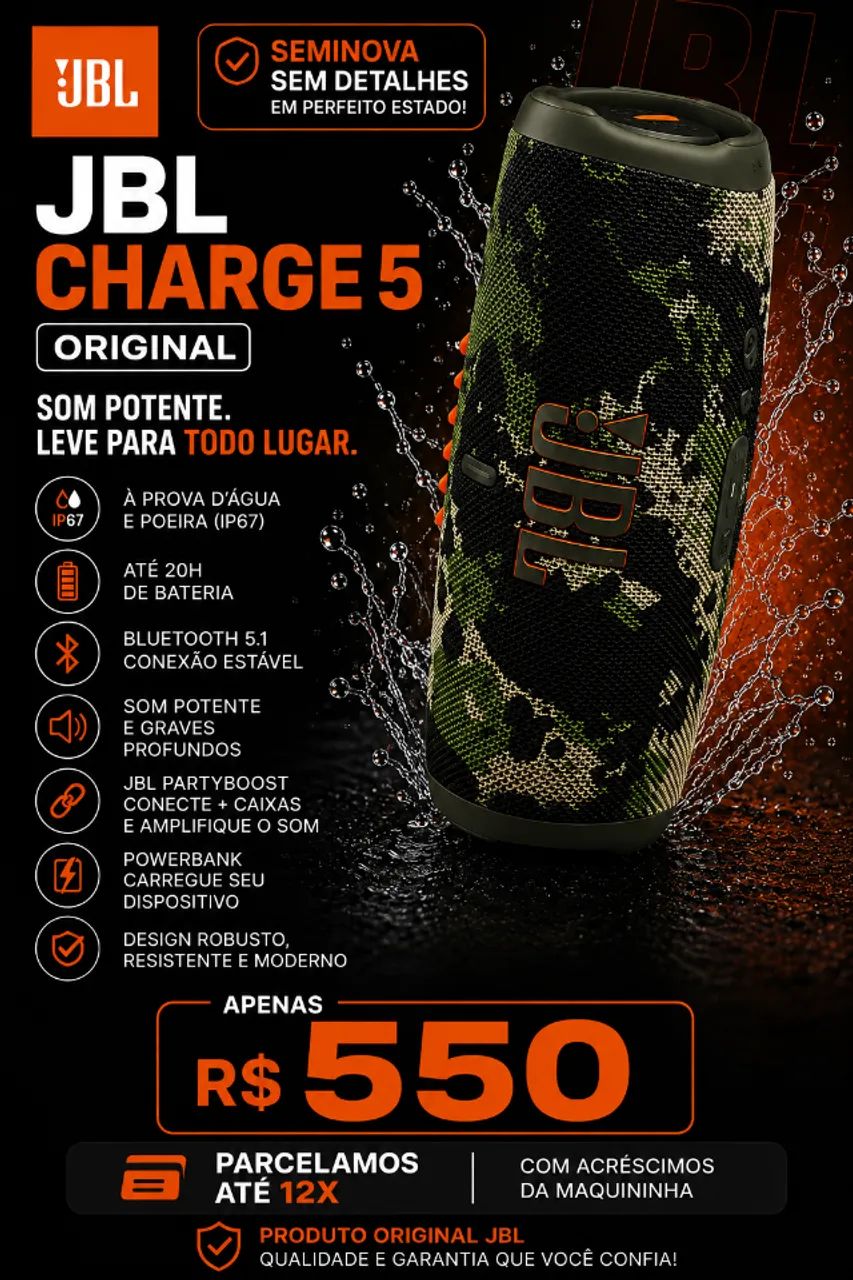 Jbl Charge 5 camuflada 