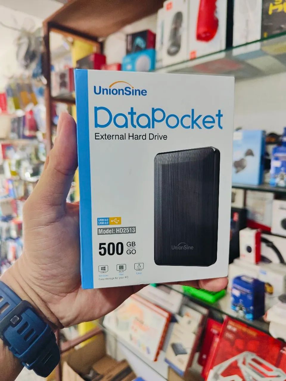 Hd externo 320gb e 500gb unionsine datapocket 3.0 