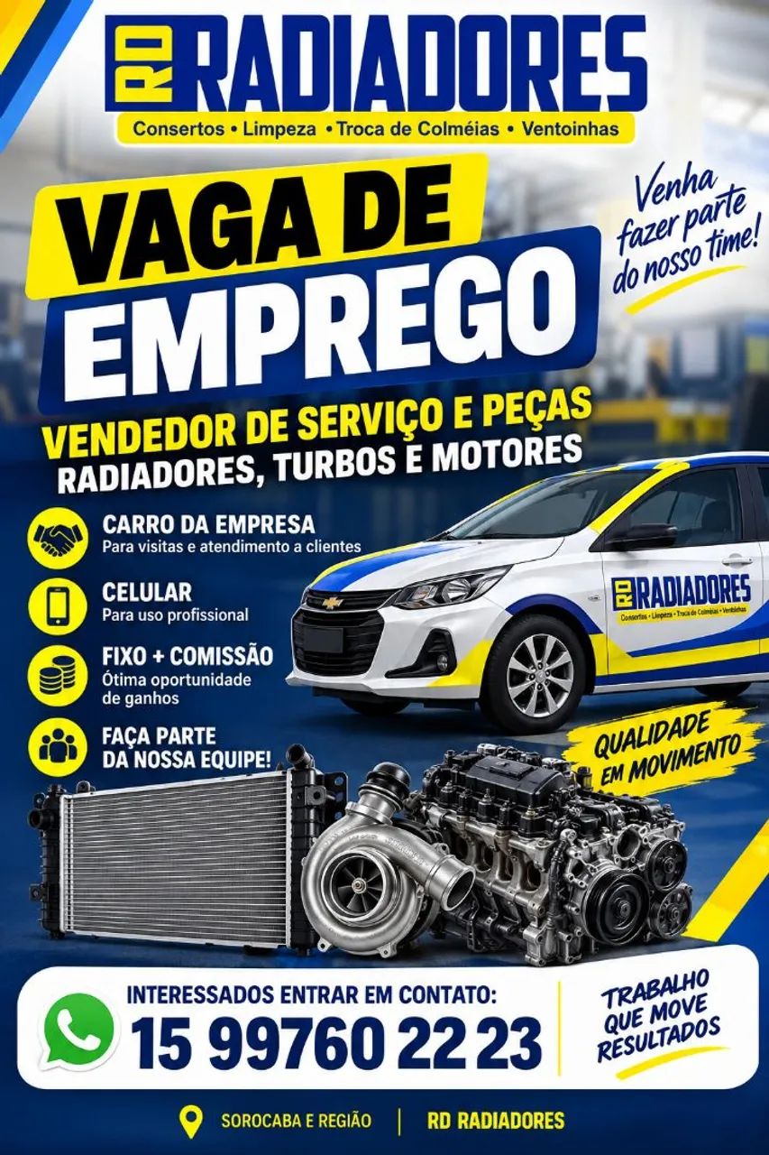 Vaga para vendedor 