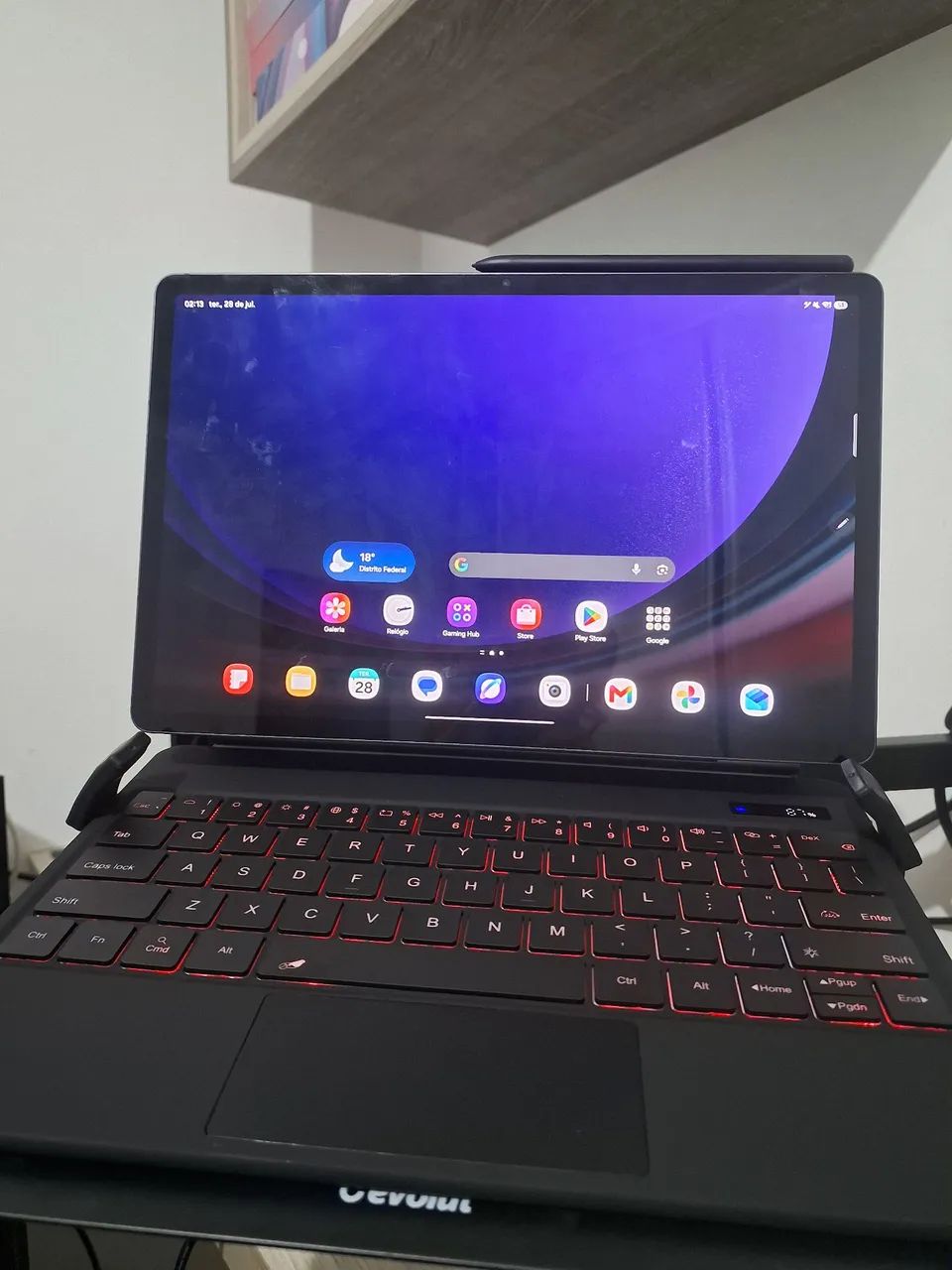 Tab s9+ (plus) + capa teclado BETTDOW