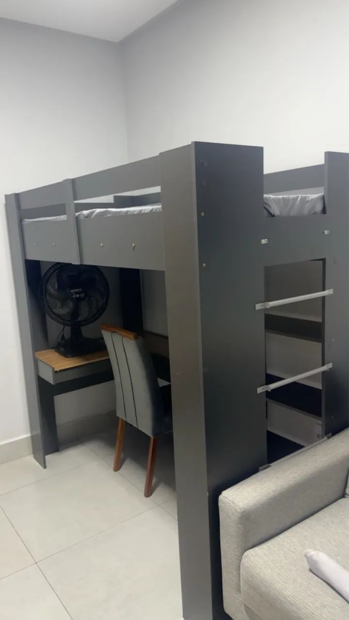 Cama beliche com prateleira e penteadeira com espelho embutida!  - Foto 4