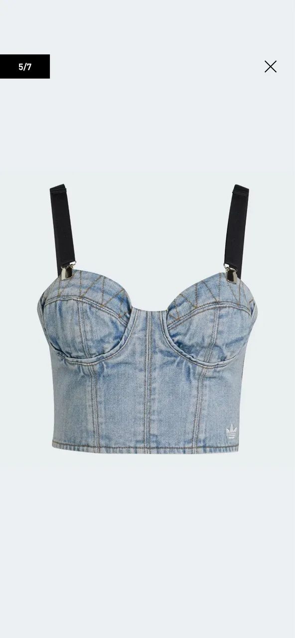 ADIDAS X JEREMY SCOTT SUTIÃ DE JEANS - Foto 3