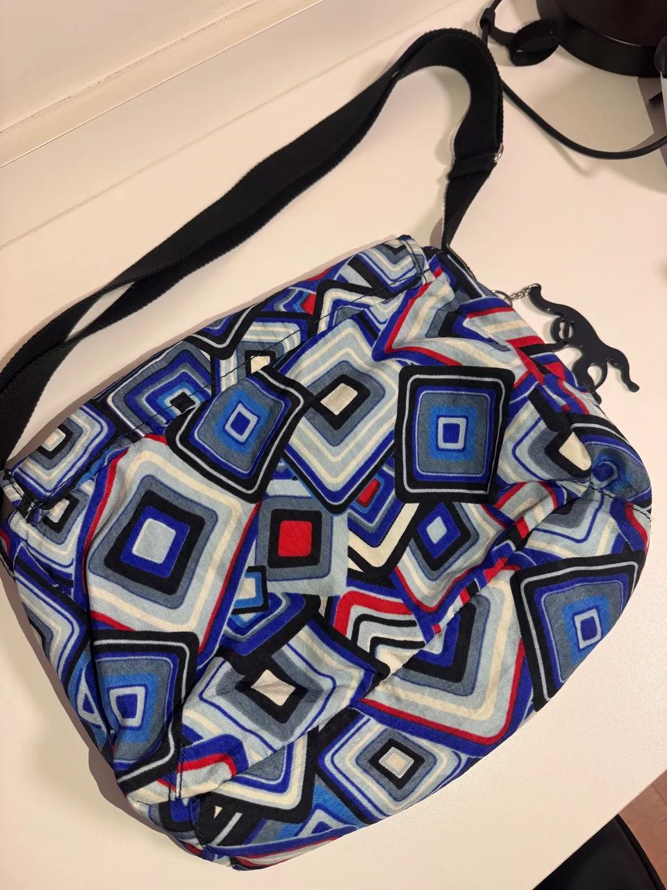 Bolsa Kipling original azul estampada vintage anos 2000 - Foto 2