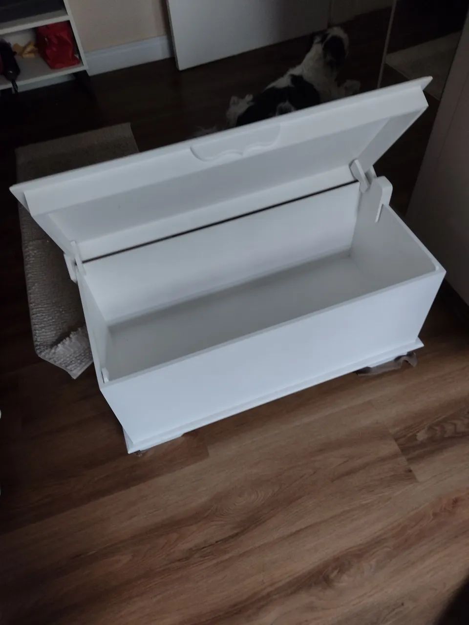 Baú caixa organizadora de madeira para roupa de cama ou brinquedo  - Foto 2