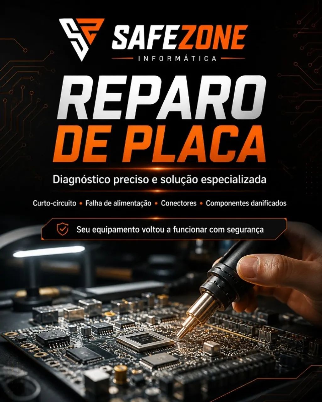 Reparo de placa de notebook e pc gamer