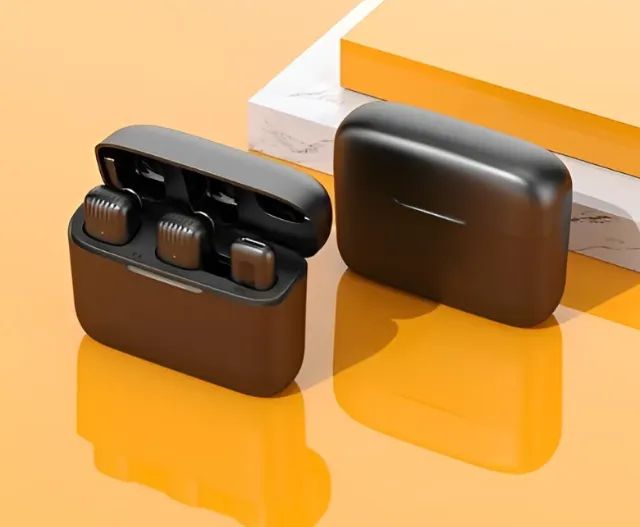 Microfone de lapela J13 lavalier duplo IOS