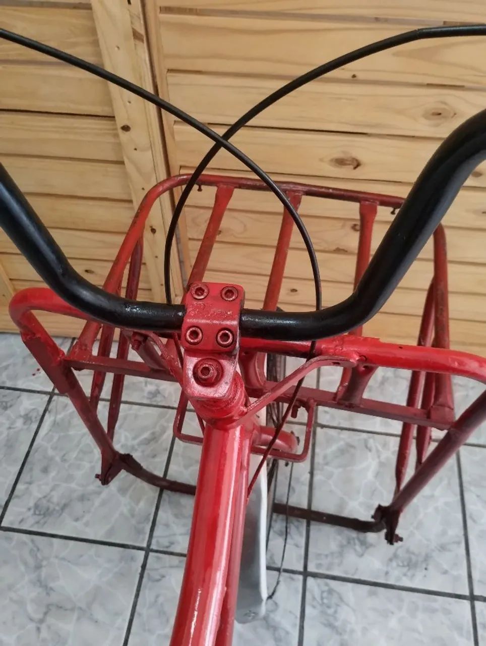 Bicicleta Cargueira Vermelha  - Foto 4