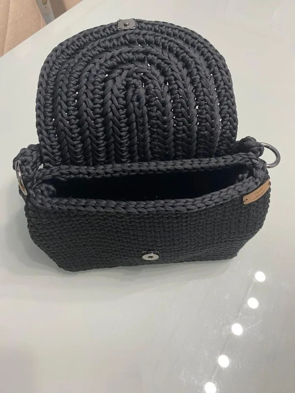 Bolsa Fio de Malha Preta - Foto 4
