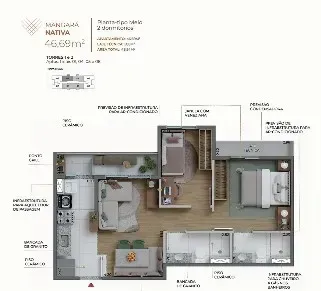 PLANTA 46m²