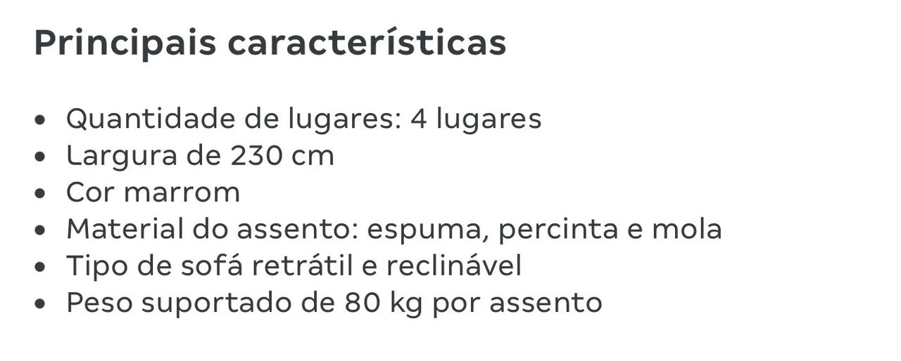 Sofá retrátil 4 lugares veludo - usado  - Foto 5
