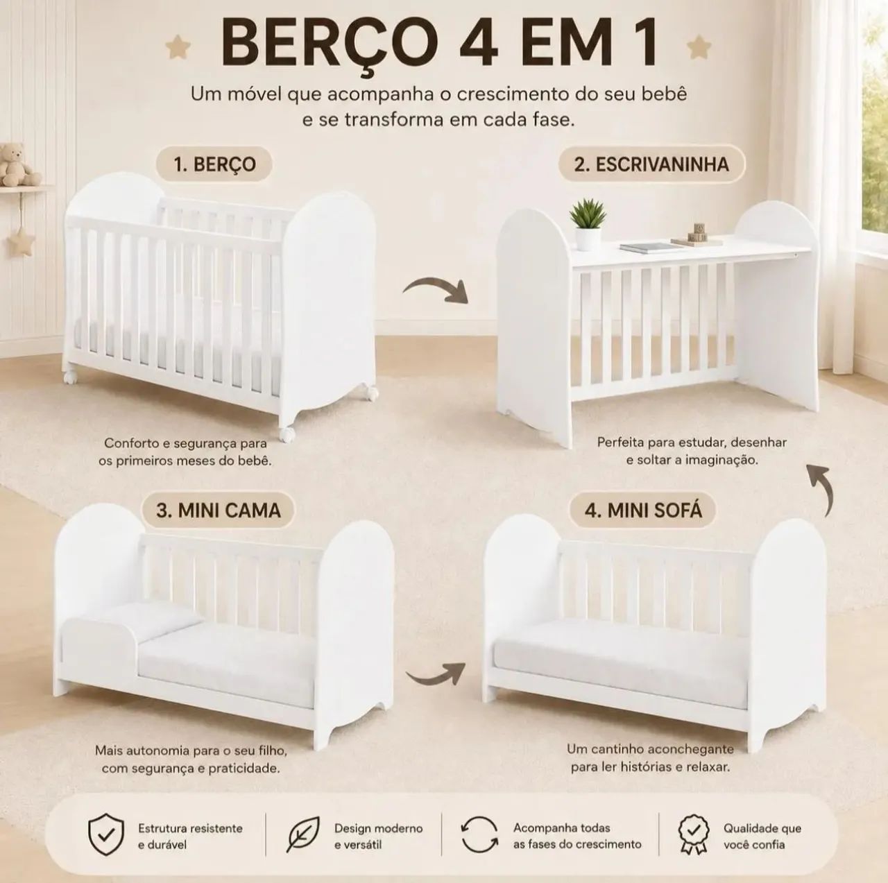 Berço + Colchão Excelente