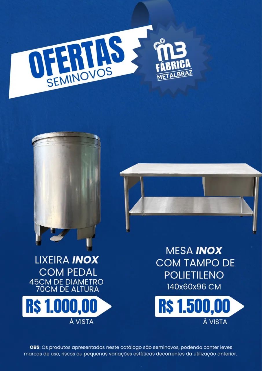 Mesas e bancadas de inox - Leia o anúncio  - Foto 2