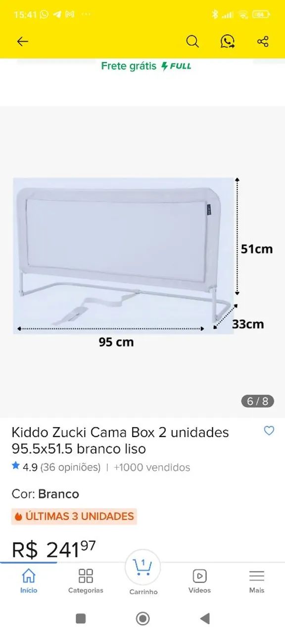 GRADE DE PROTEÇÃO DE CAMA (KIDDO) ALTAS - Foto 2