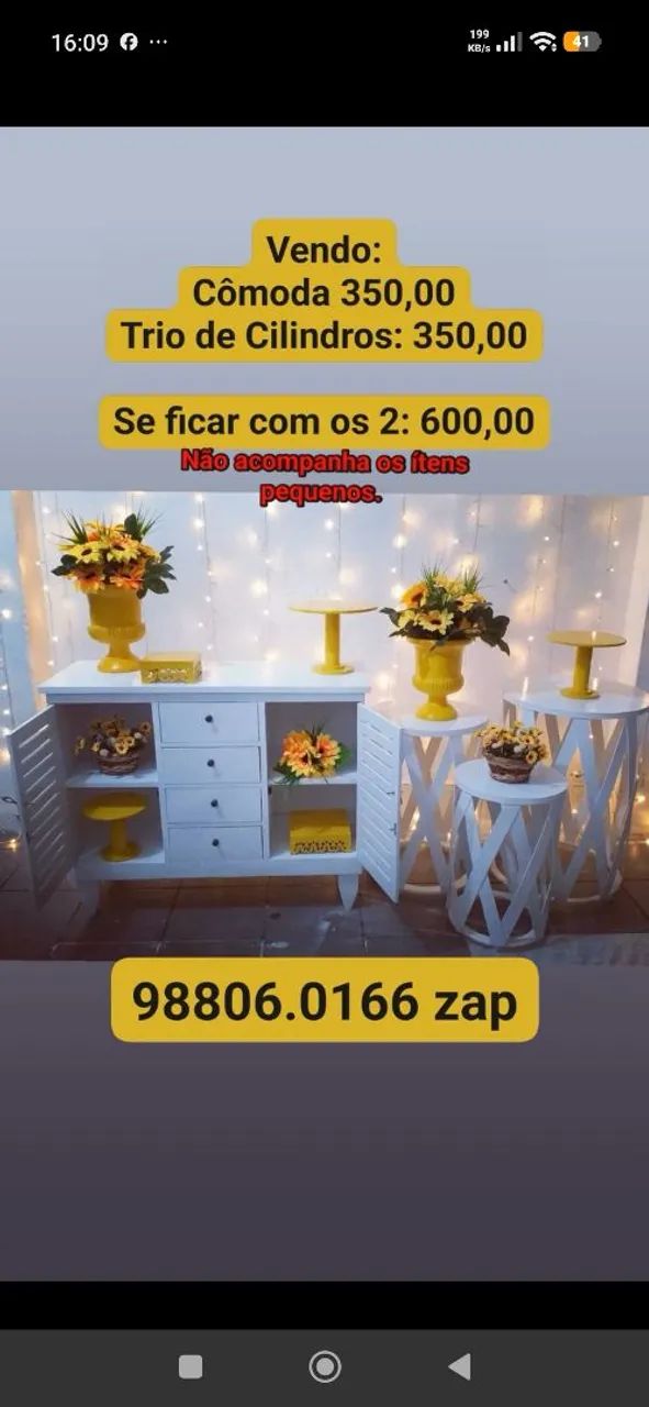 Cômoda e trio de Cilindros 