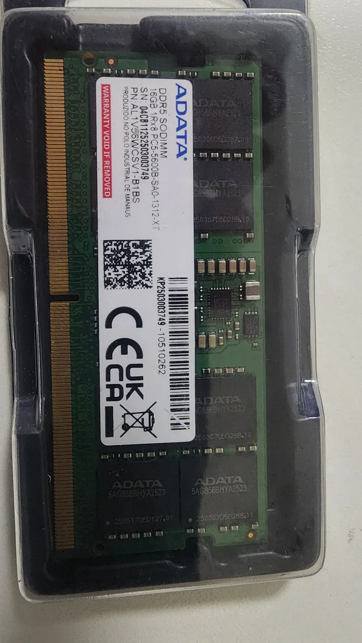 Memória Samsung DDR5 32GB 5600MHz SODIMM 2Rx8 Notebook - Memória