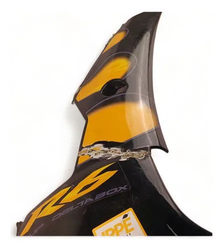Spoiler Inferior Direito Avaria Yamaha Yzf R6 2008 Verde-escuro - Foto 6