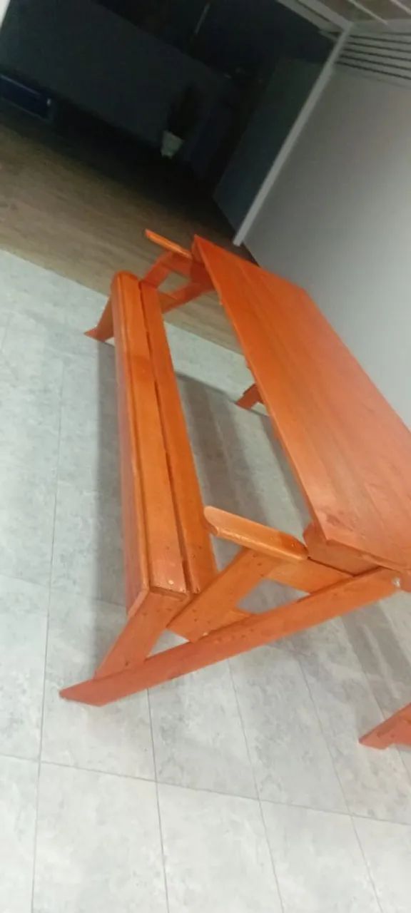 Banco Que Vira Mesa PRONTA ENTREGA - Foto 2