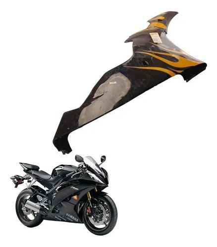 Spoiler Inferior Direito Avaria Yamaha Yzf R6 2008 Verde-escuro