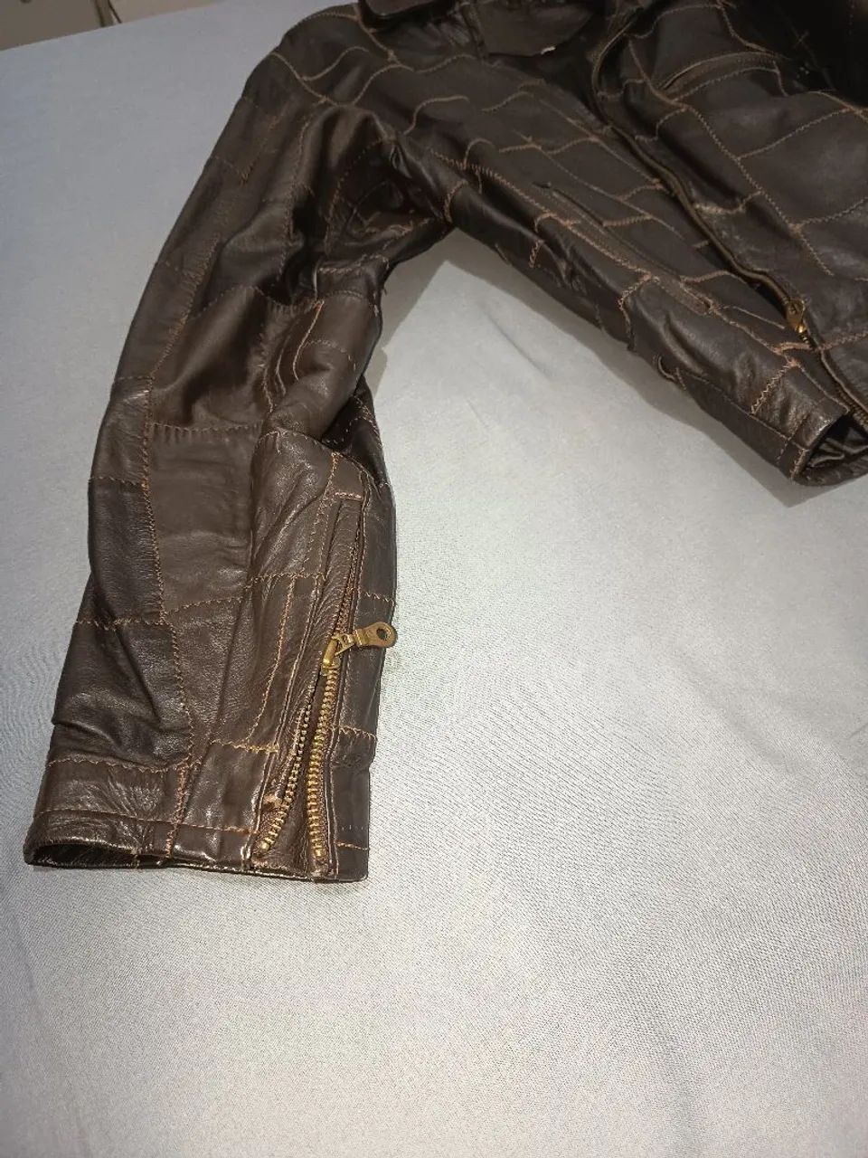 Jaqueta masculina de couro legítimo  - Foto 3