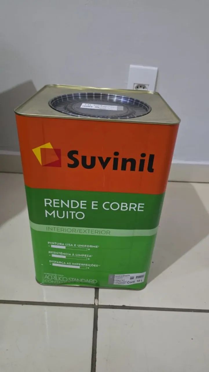 Lata de tinta Suvinil 18litros cor elefante