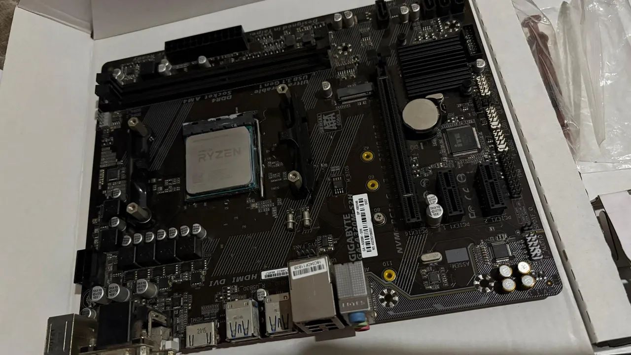 AMD Ryzen 7 1700 + gigabyte A320m ddr4 am4 suporte  - Foto 4