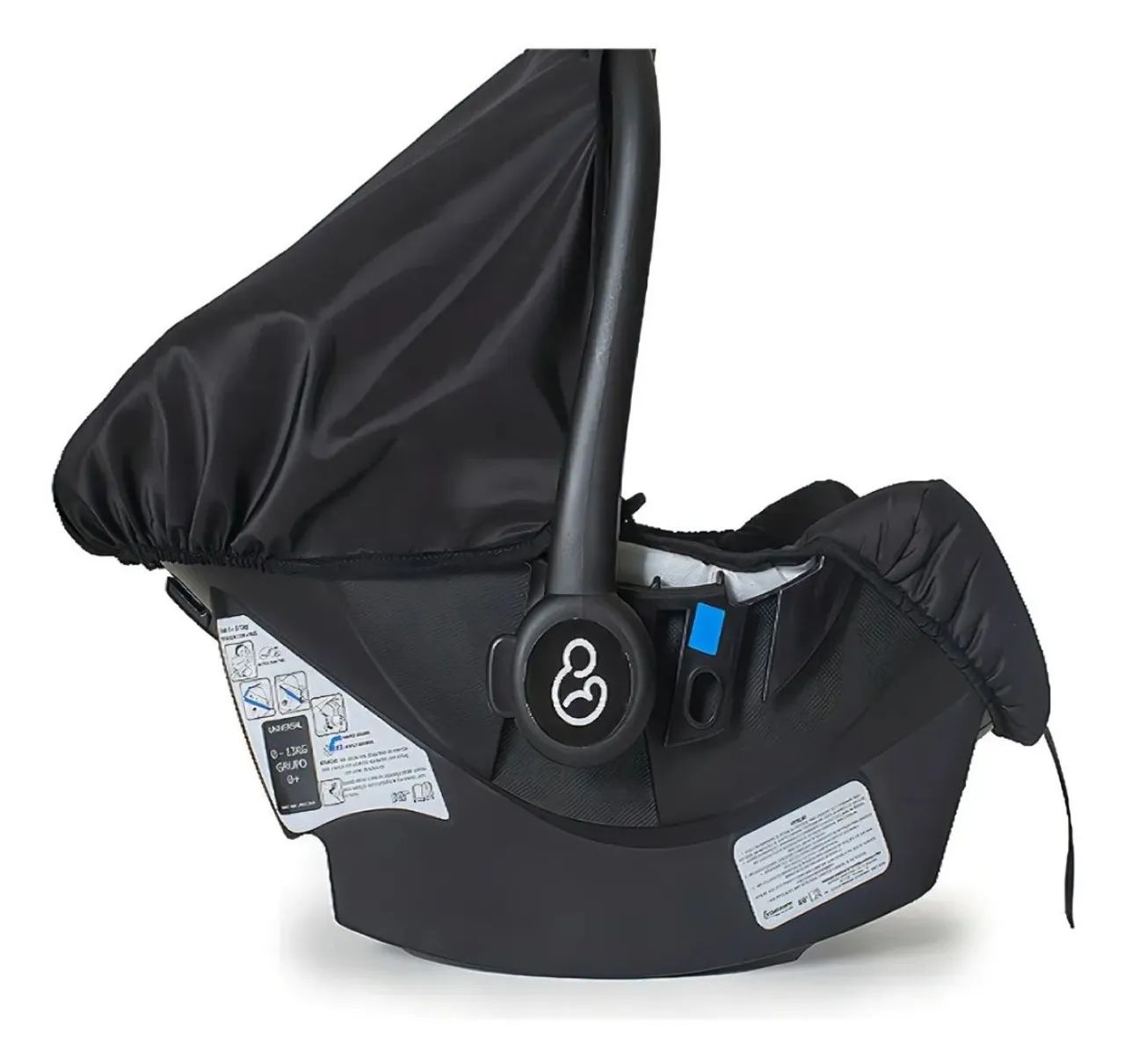 Kit Carrinho Galzerano com Bebê Conforto e base preto - Foto 2