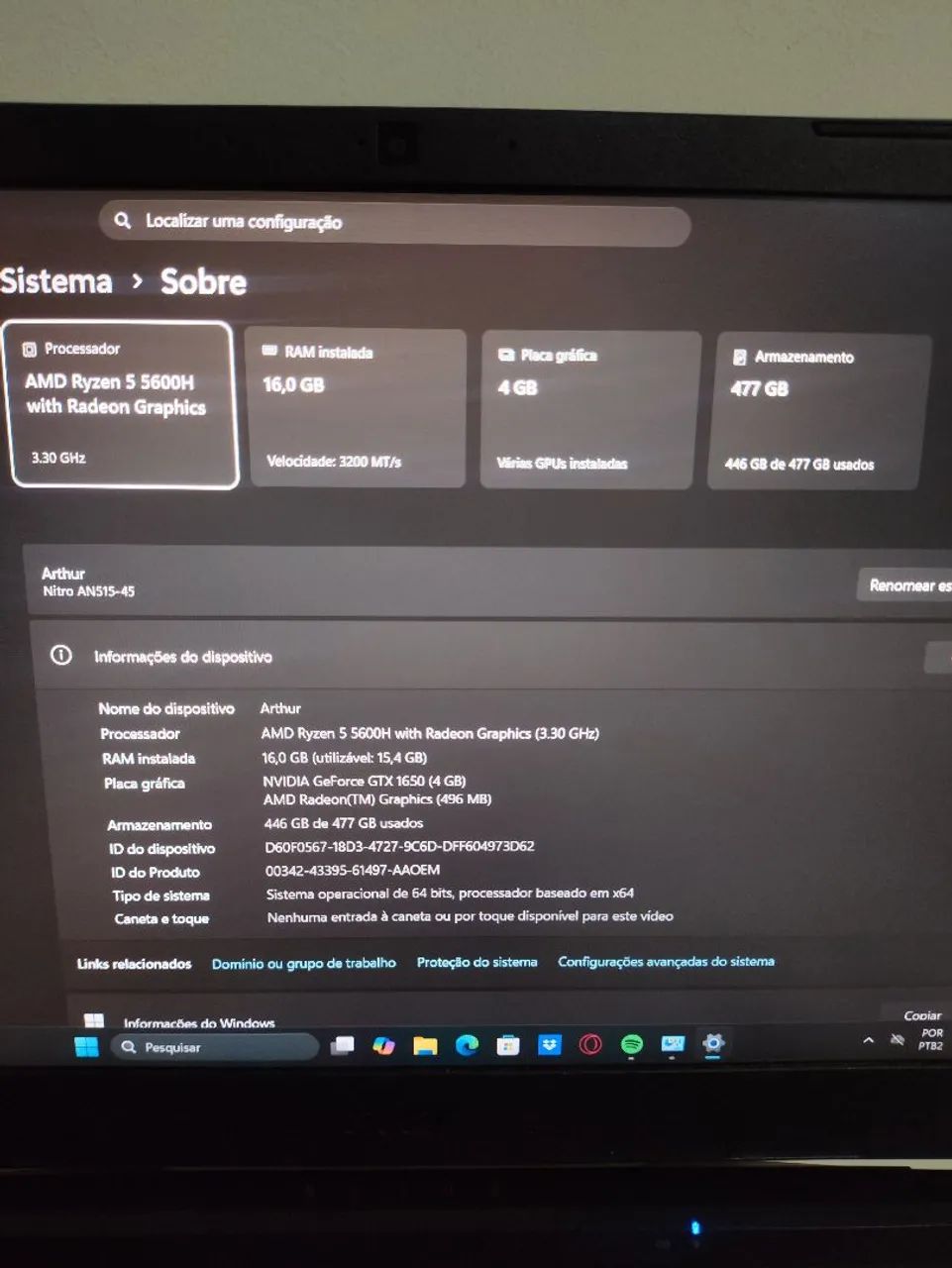 Notebook ACER NITRO 5 - Foto 5