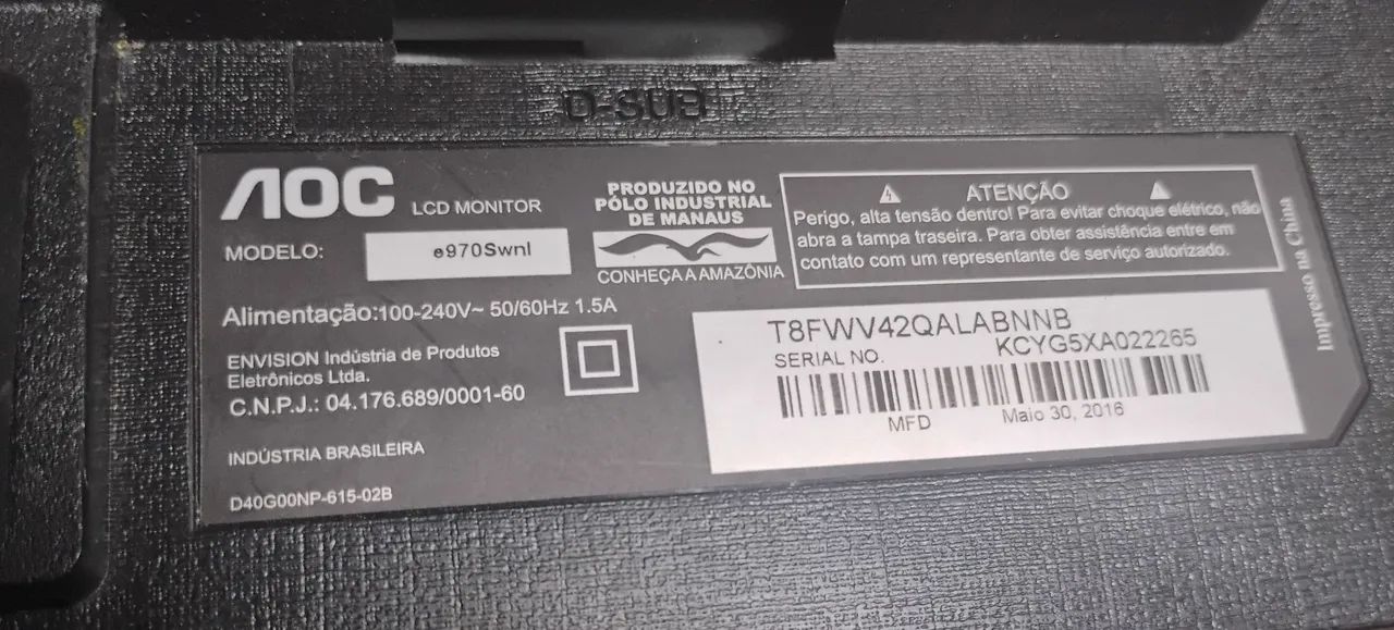 Monitor de computador 19 polegadas AOC e LG - Entrada VGA - Foto 4